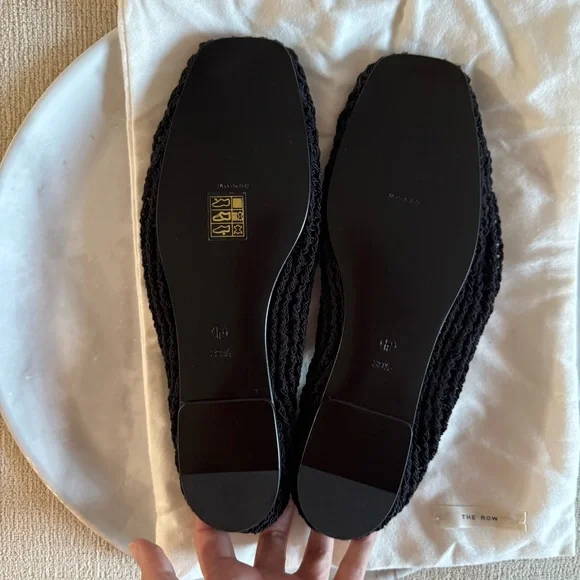 The Row Black Knit Flats Size 39.5 - Picture 2 of 6
